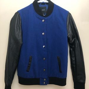 Forever 21 leather blue jacket